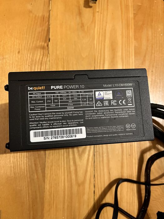 Zasilacz be quiet pure power 600w
