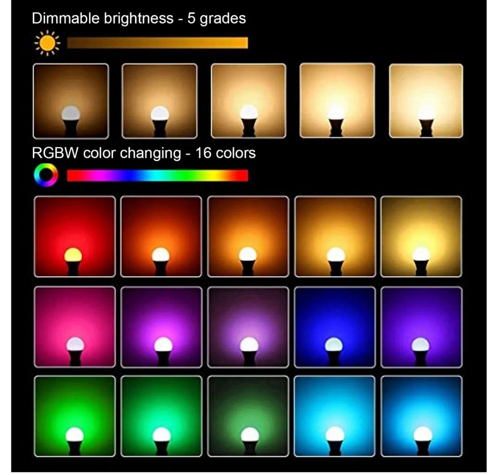 Żarówki 6sztu LED RGB Zmiana koloru e14