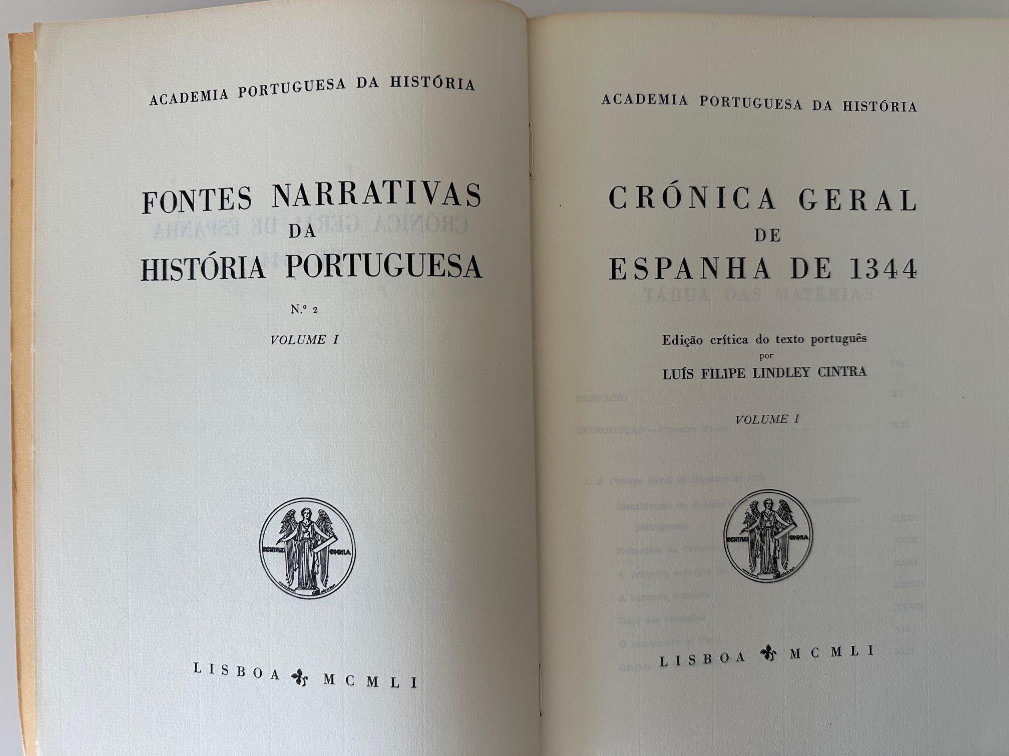 Crónica Geral de Espanha de 1344 - Luís F. Lindley Cintra - Volume I