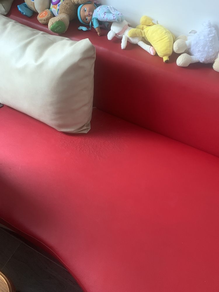 Kanapa / Sofa + fotel i pufa zestaw wypoczynkowy komplet