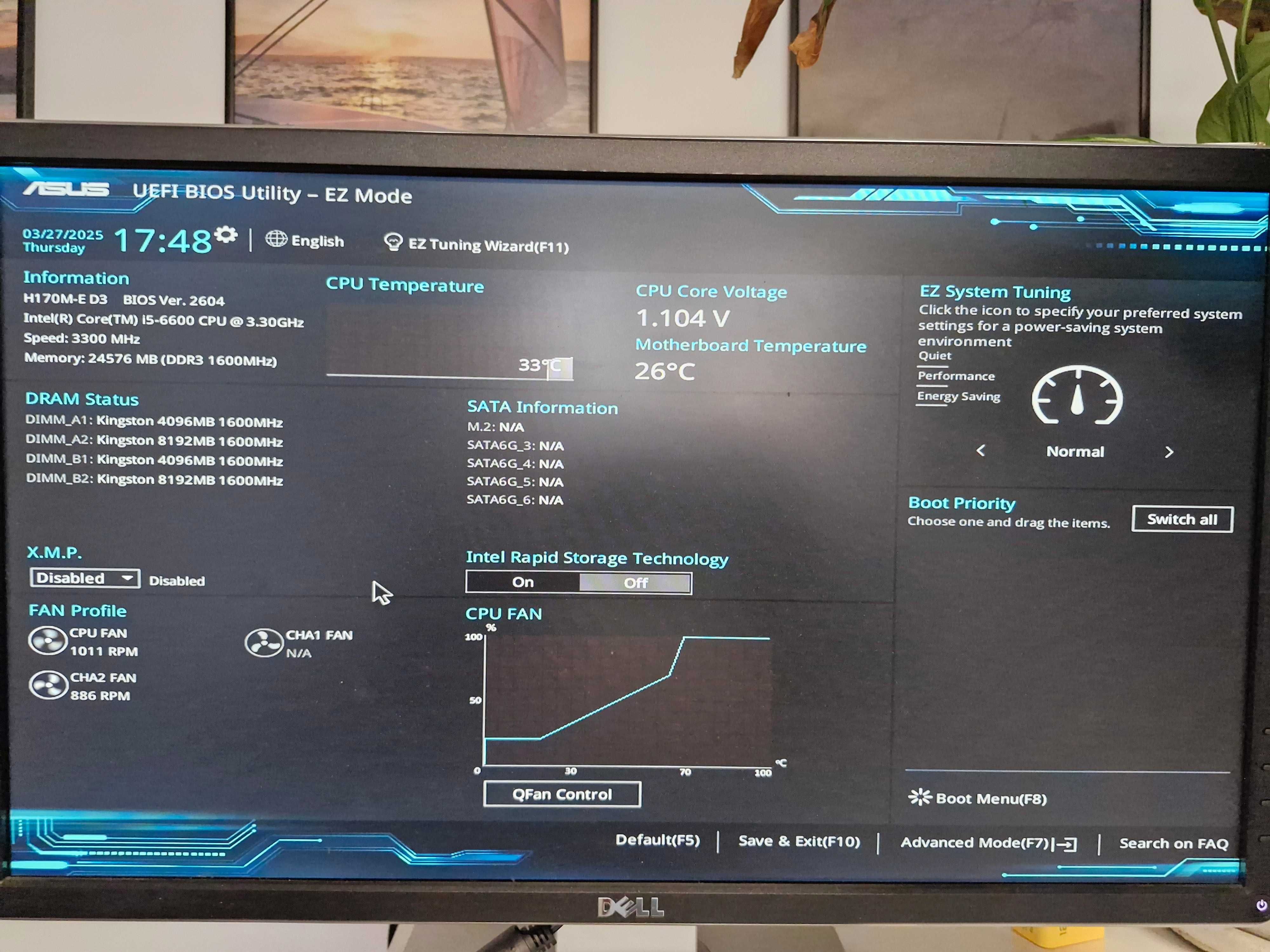Komputer I5-6600 / 3.3GHz / 24GB RAM / 500GB SSD / Win10