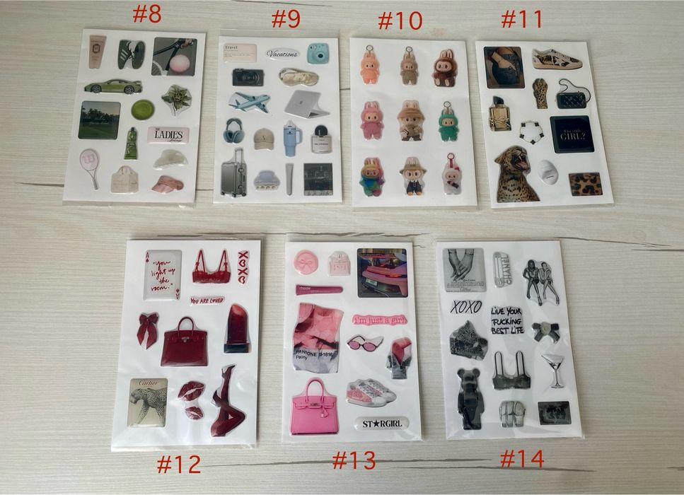 обʼємні 3D наліпки для телефона водостійкі стікери