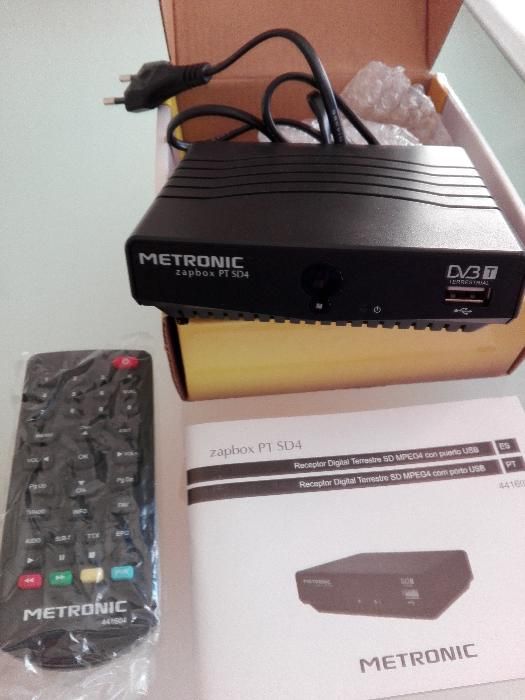 Mini receptor Metronic zapbox TDT SD MPEG4 novo!