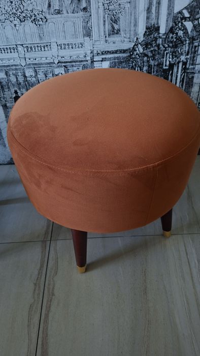 Pufy, podnóżki aksamitne. Okazja