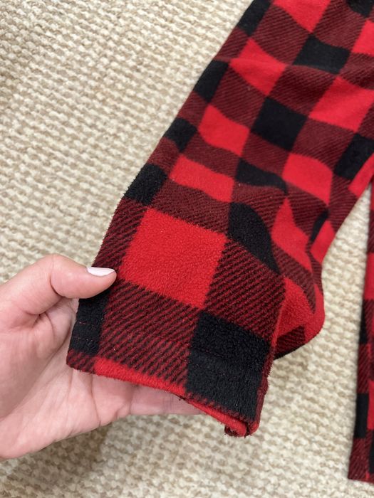 Флисовый новогодний костюм в клеточку