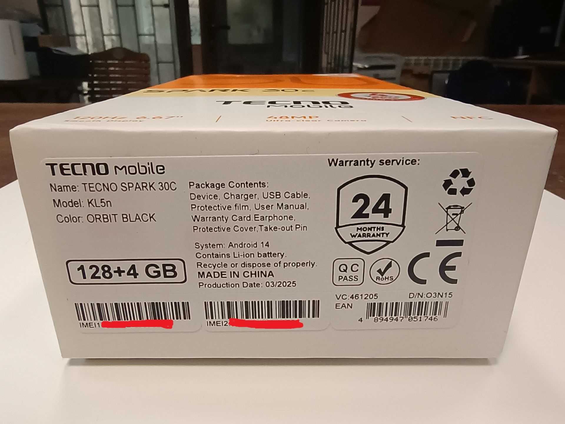 Smartfon Tecno Spark 30C 4/128GB Czarny