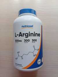 Л аргінін, L arginine, 300 шт. Nutricost USA iHerb