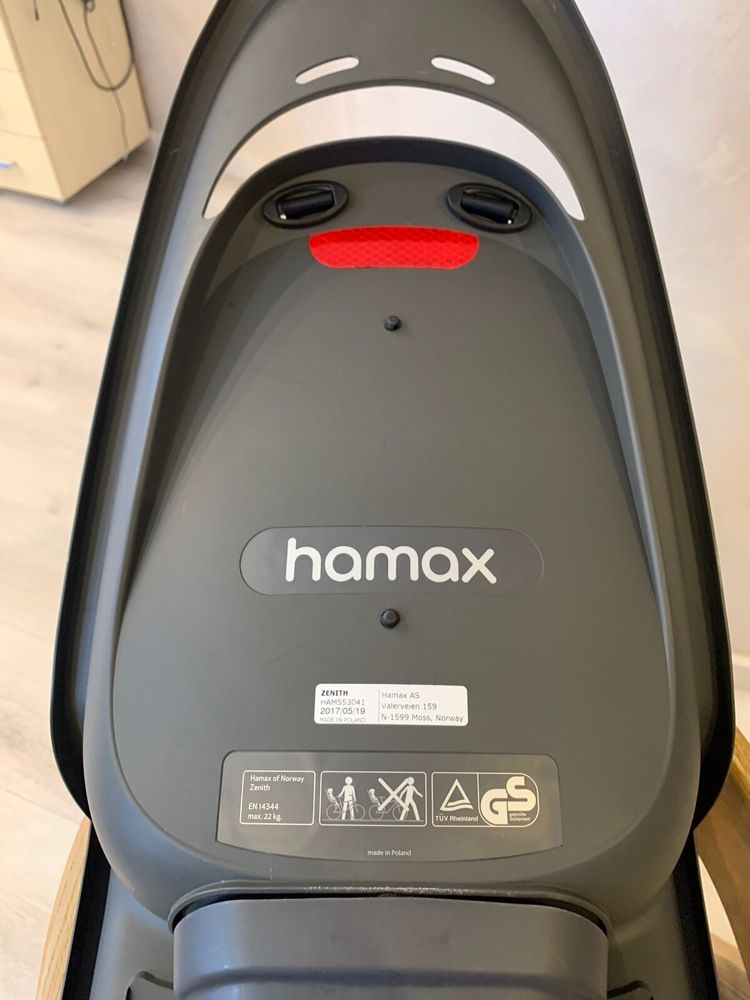 Велокресло детское кресло сидение на велосипед hamax