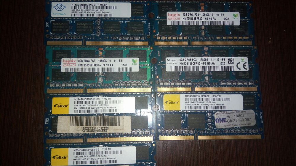 Dimm,so-dimm Ddr3 2gb 4gb 8gb