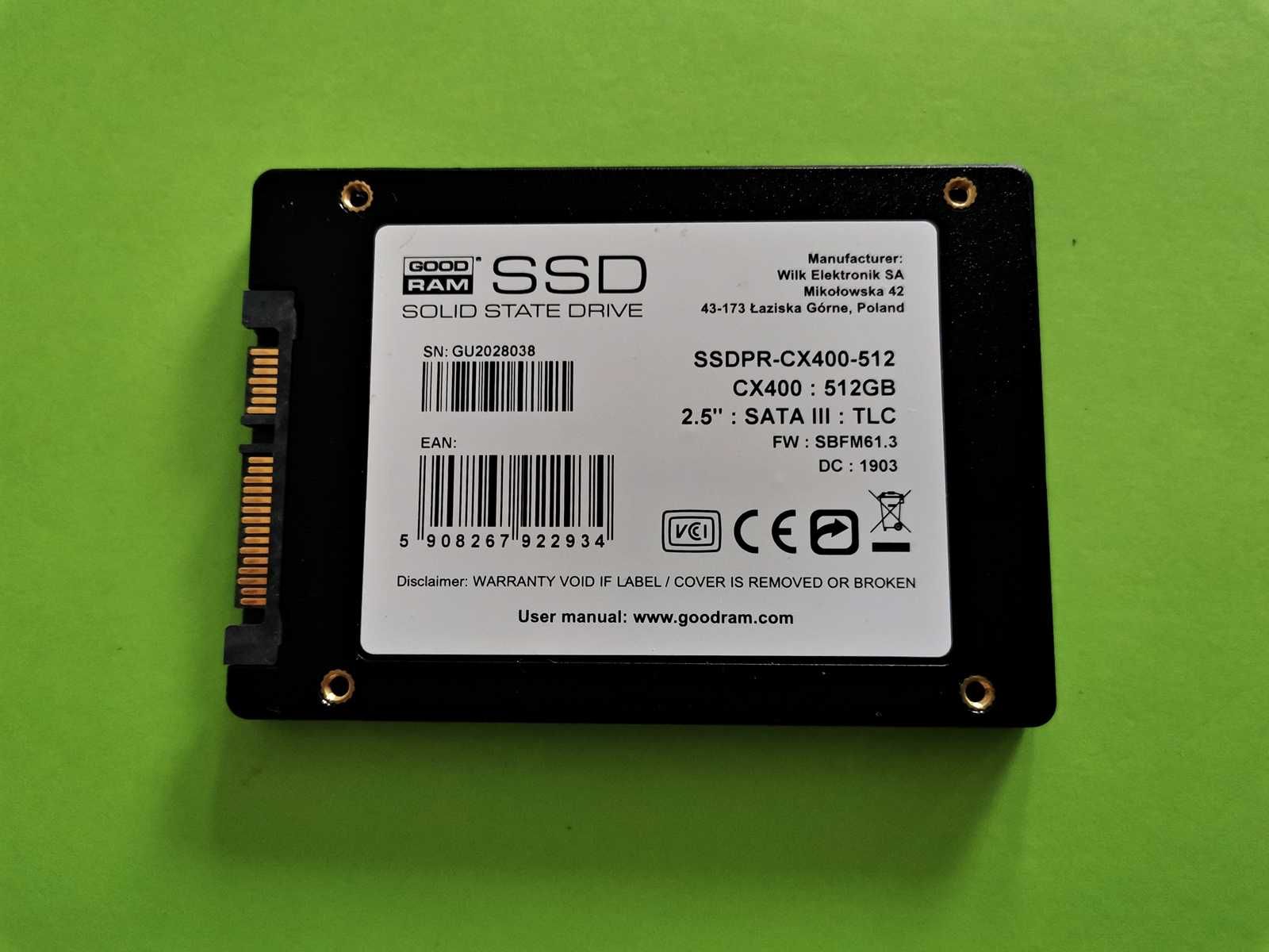 SSD 512GB GoodRam Cx400