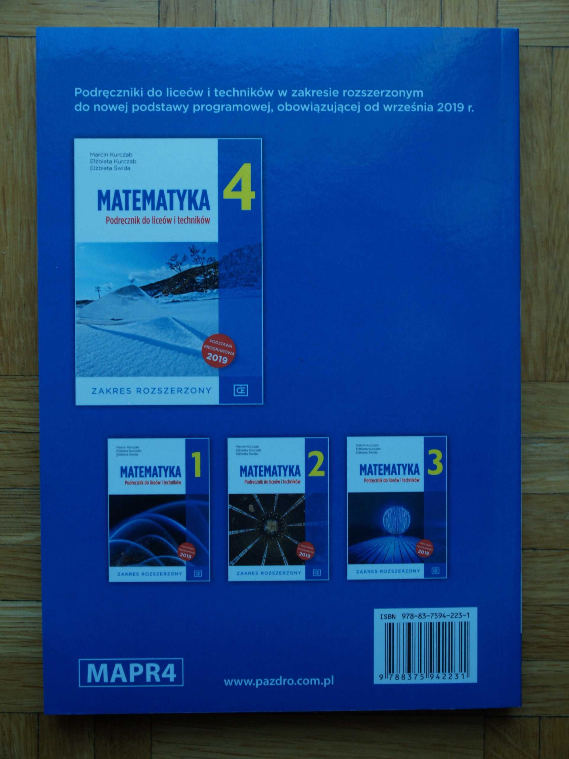 Matematyka 4 Pazdro podręcznik LO / technikum