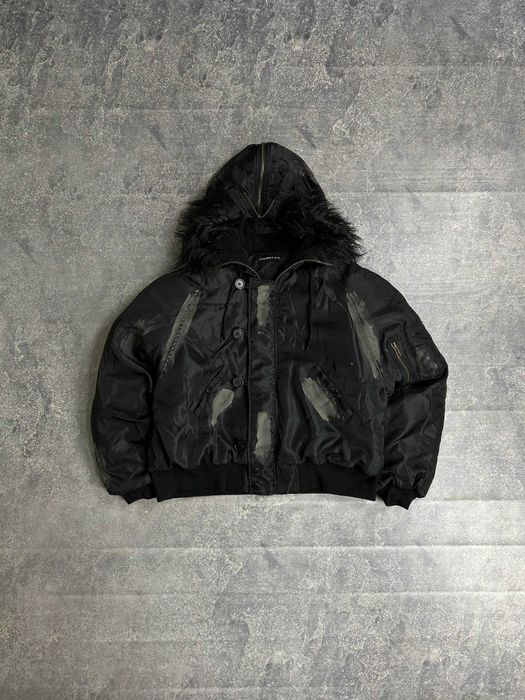 Бомбер Project G/R черный куртка курточка аляска чорна фул зіпка S M L