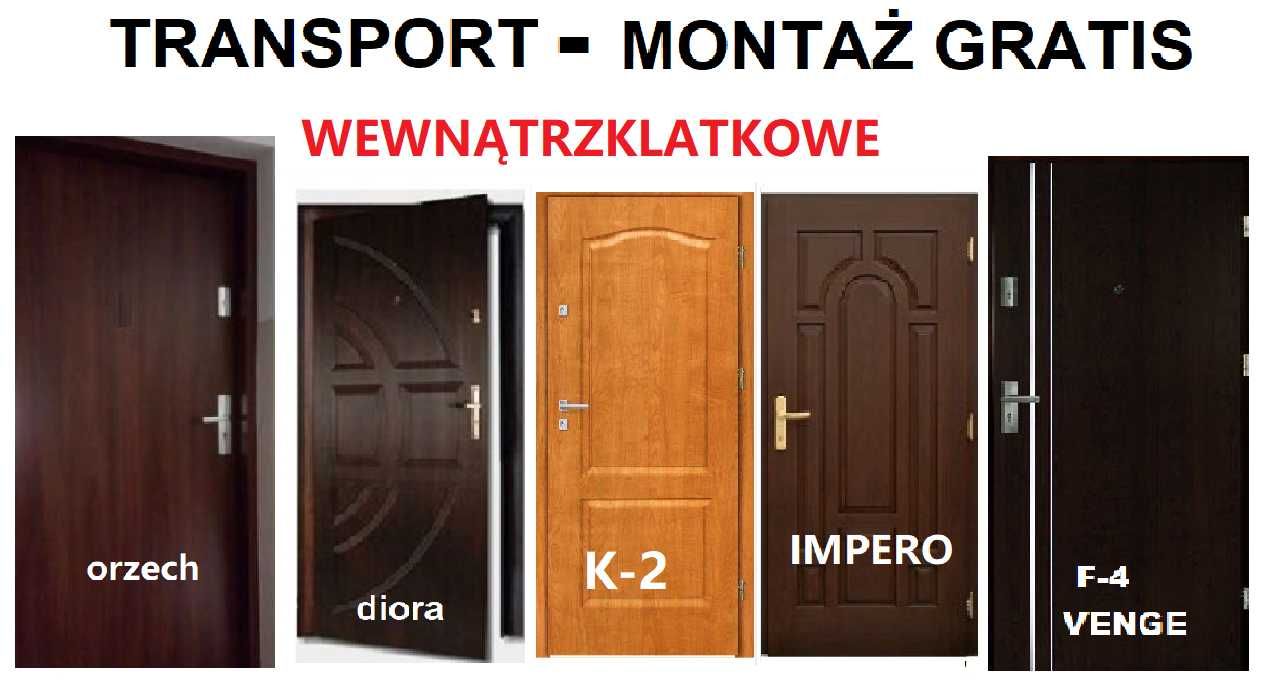 Drzwi zewnętrzne wewnątrzklatkowe z montażem wejściowe do mieszkania.