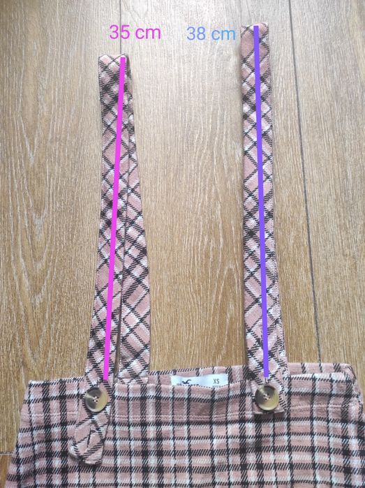 Spódnica mini z szelkami