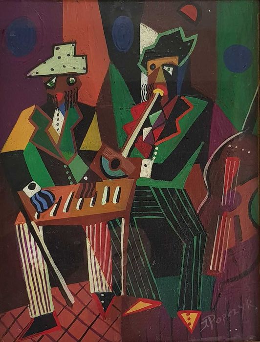 Obraz olejny, sygnowany w dolnym prawym rogu J. Popczyk