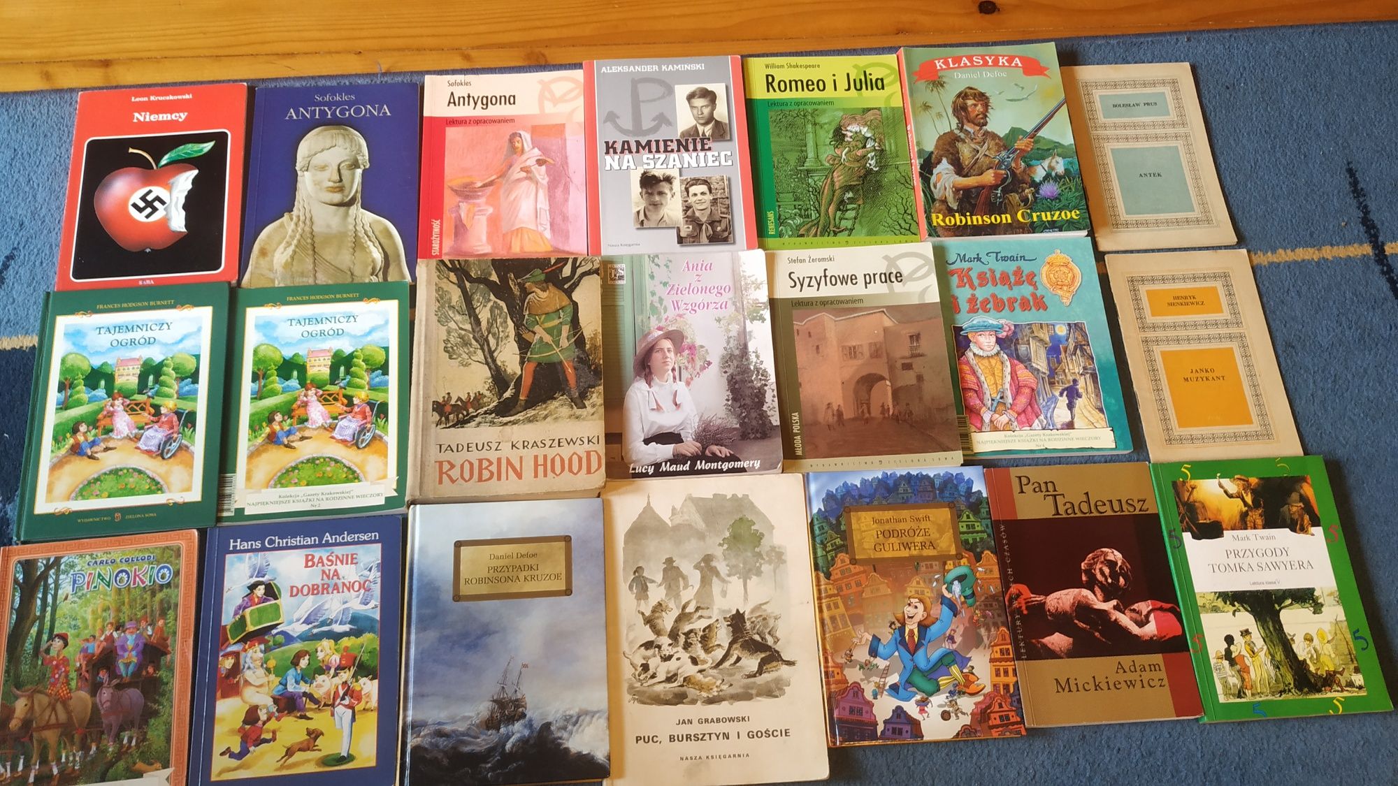 Zbiór książek - lektury szkolne i inne