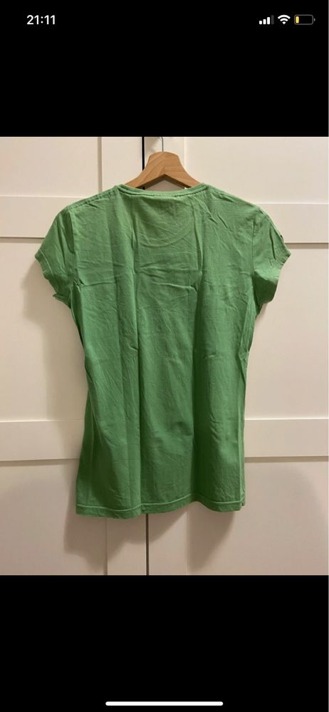 Zielony t-shirt z krótkim rękawem confront