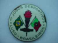 Pin,medalha, jogos luso-brasileiros