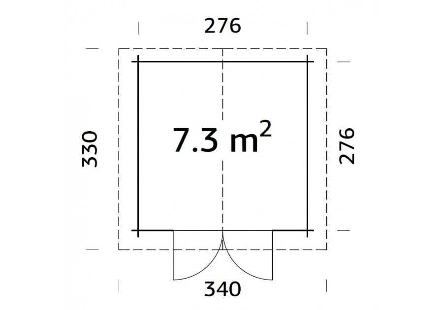 Domek narzędziowy drewniany ogrodowy szopa gospodarczy 2.96x2.96m 28mm