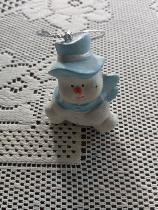 Figurka z porcelany bałwan mała