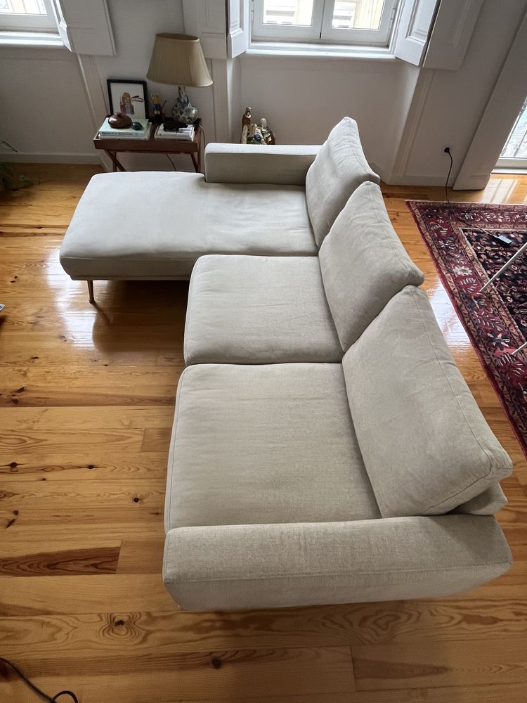 Sofá de três lugares, com chaise longue - BoConcept