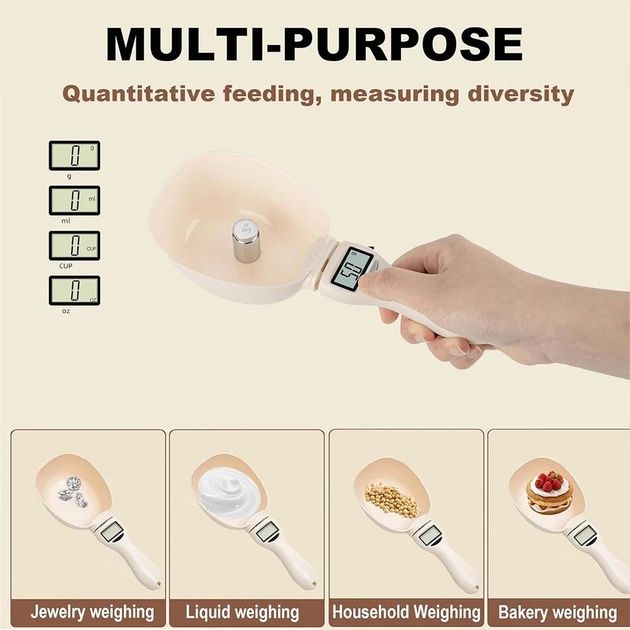 Електронна мірна ложка для зважування Measure Spoon бежева