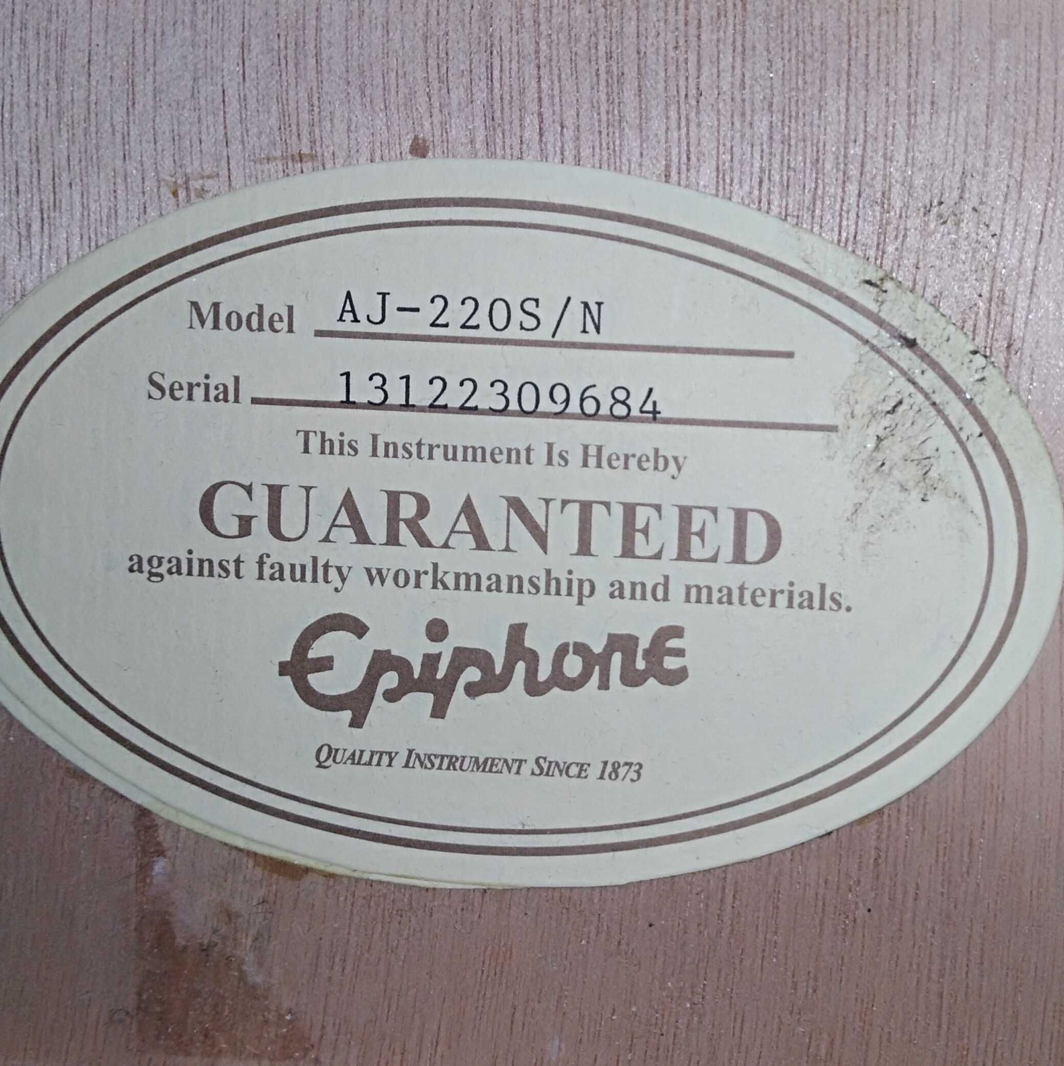 Gitara Akustyczna Epiphone AJ-220S/N