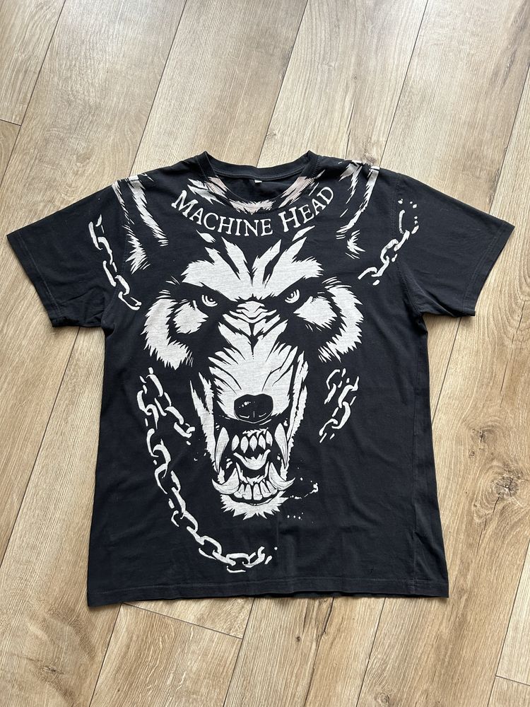 Koszulka Machine Head Unleash The Wolves TShirt L bawełna Vintage wilk