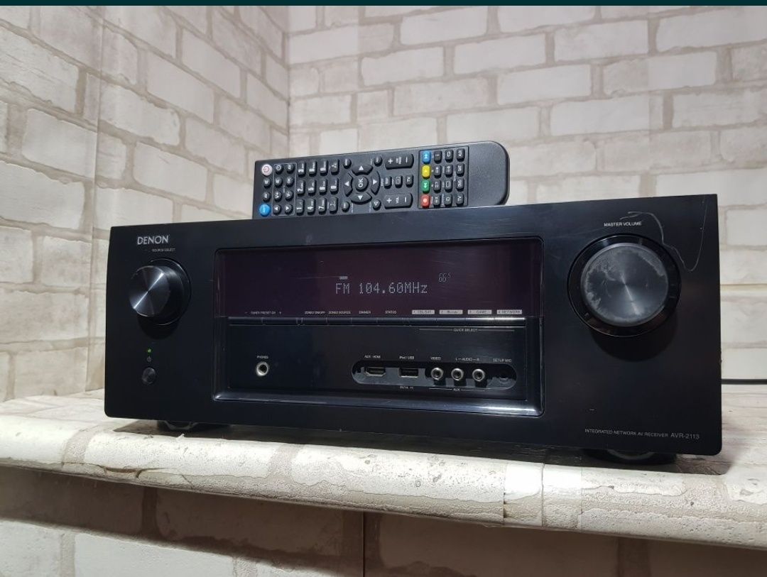 Пульт! 7.1 AV ресивер DENON AVR-2113, 125 Вт/кан.,HDMI, USB, LAN, б/у