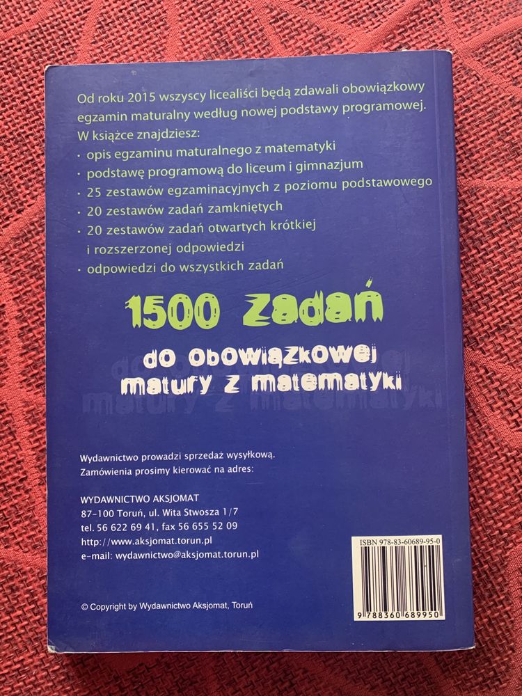 Testy maturalne. Zbiór zadań. Matematyka