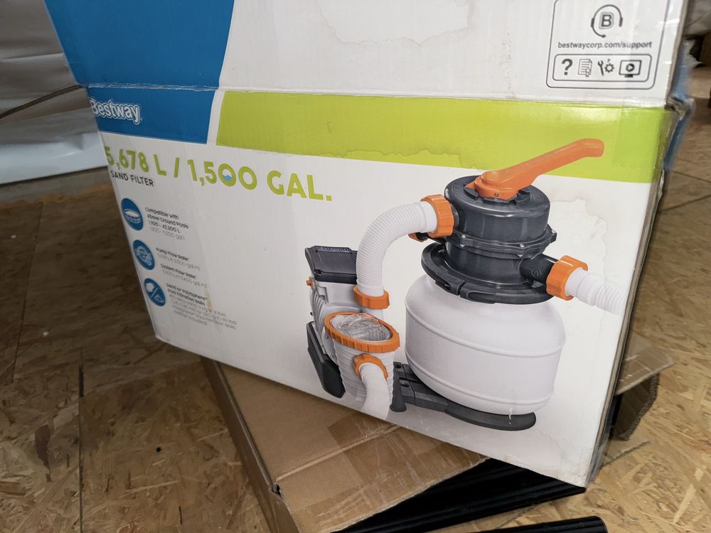 Basen ogrodowy stelazowy INTEX+pompa piaskowa Bestway