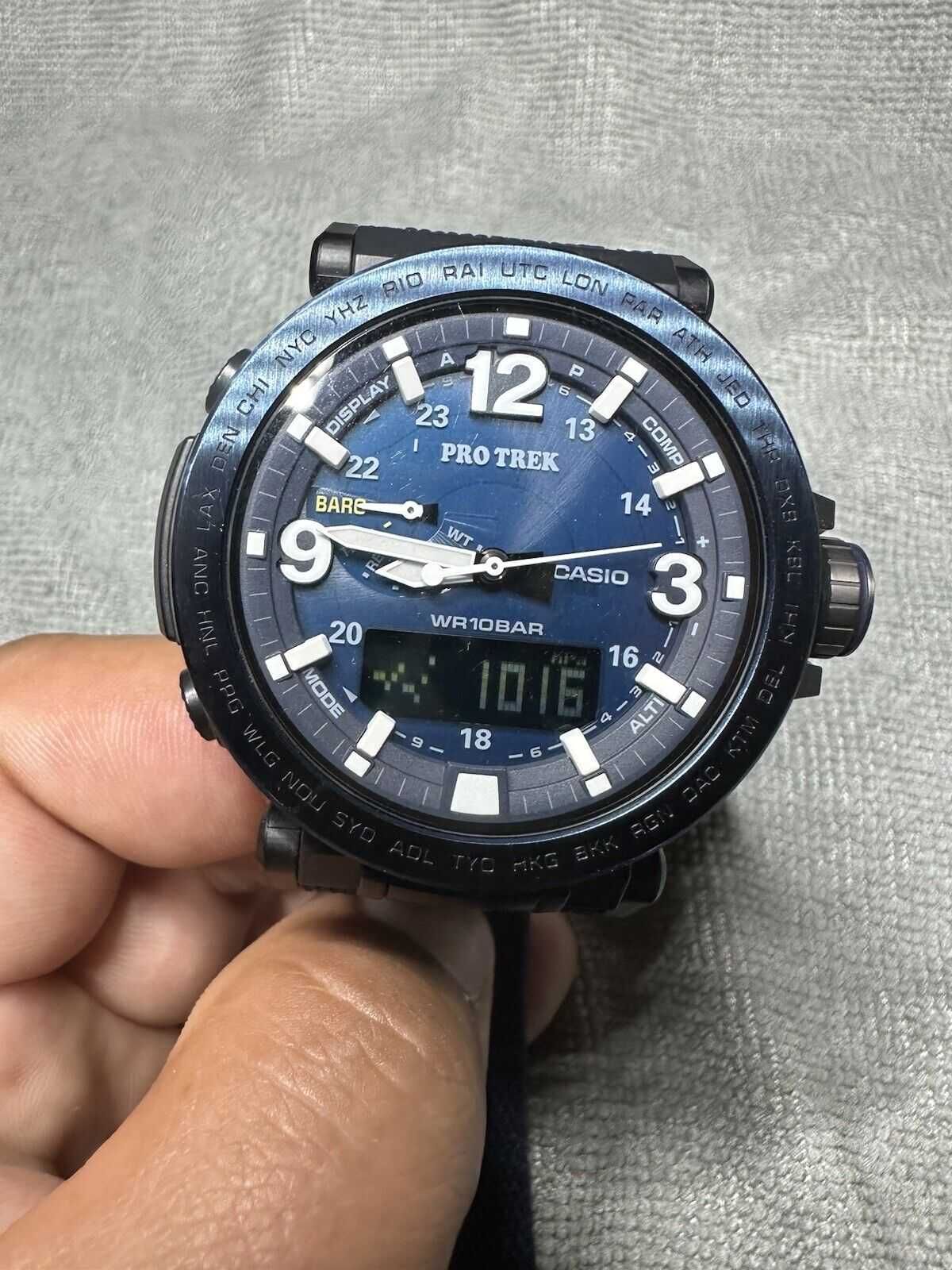 Туристические часы Casio Pro Trek PRG-600 синие