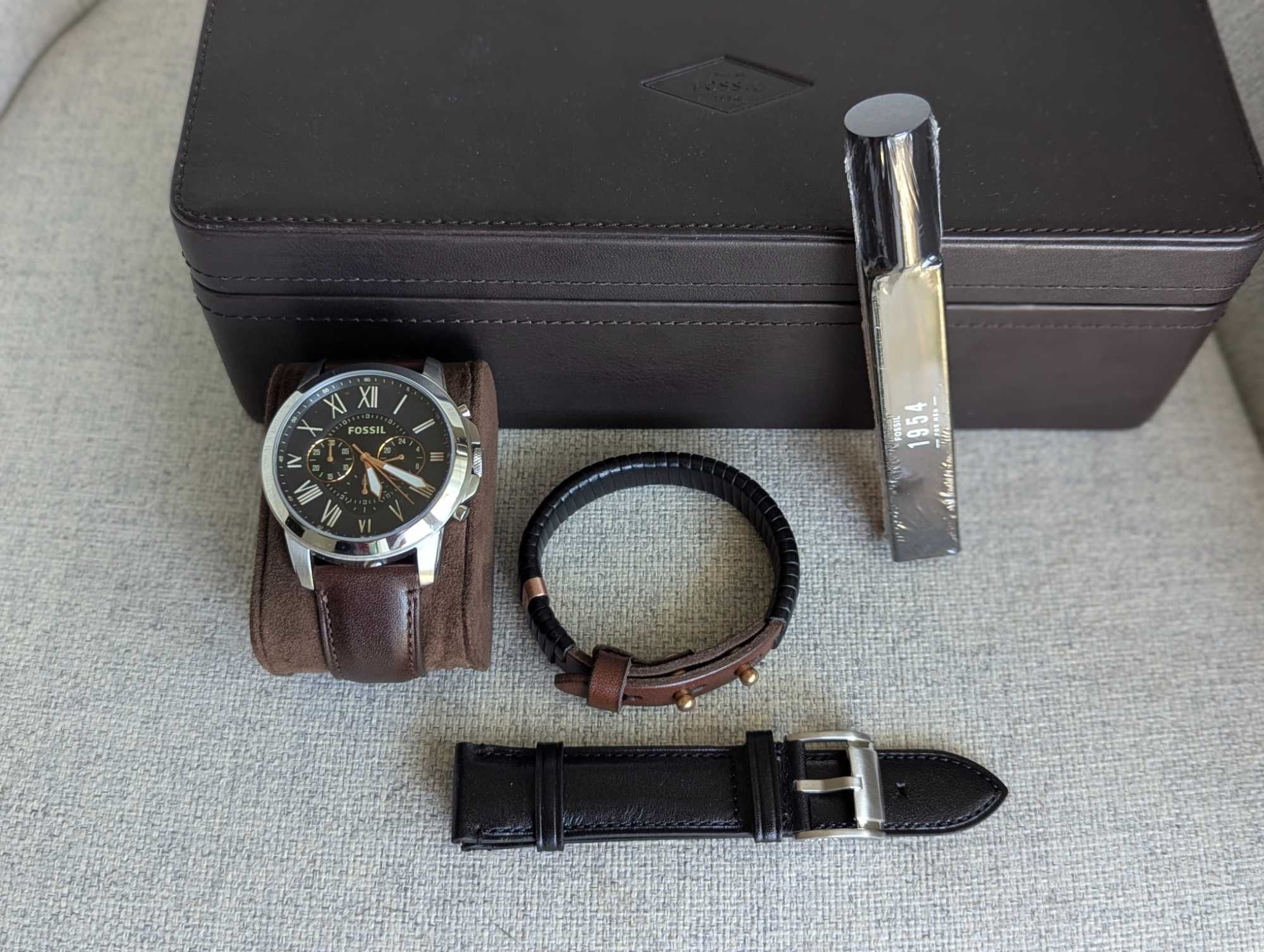 Nowy zegarek Fossil FS5125SET + perfum i akcesoria