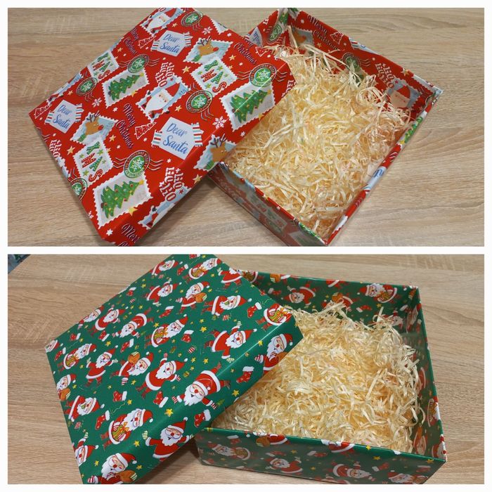 Подарункова коробка новорічна в ассортименті