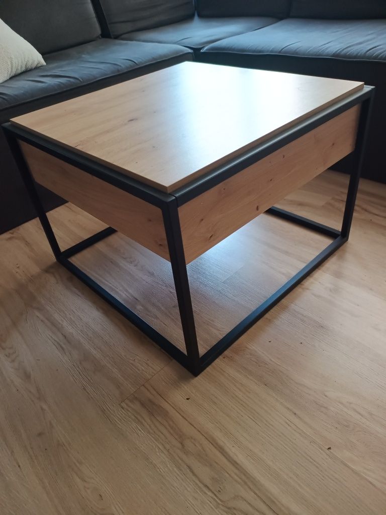 Stolik kawowy loft z szufladą