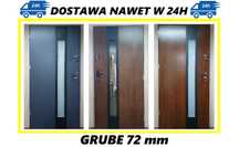 Drzwi zewnętrzne GRUBE 72 mm 80, 90 model "AFRYKA" POLSKIE