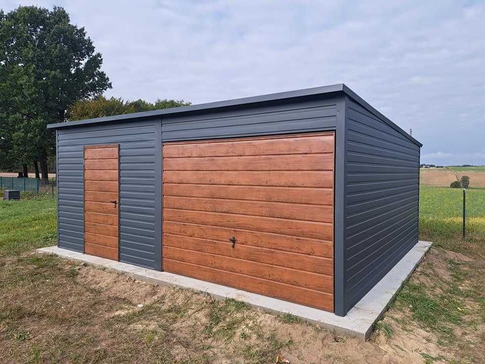 Garaż,garaże drewnopodobne 6x5,6x6 ponel poziomy producent cały kraj