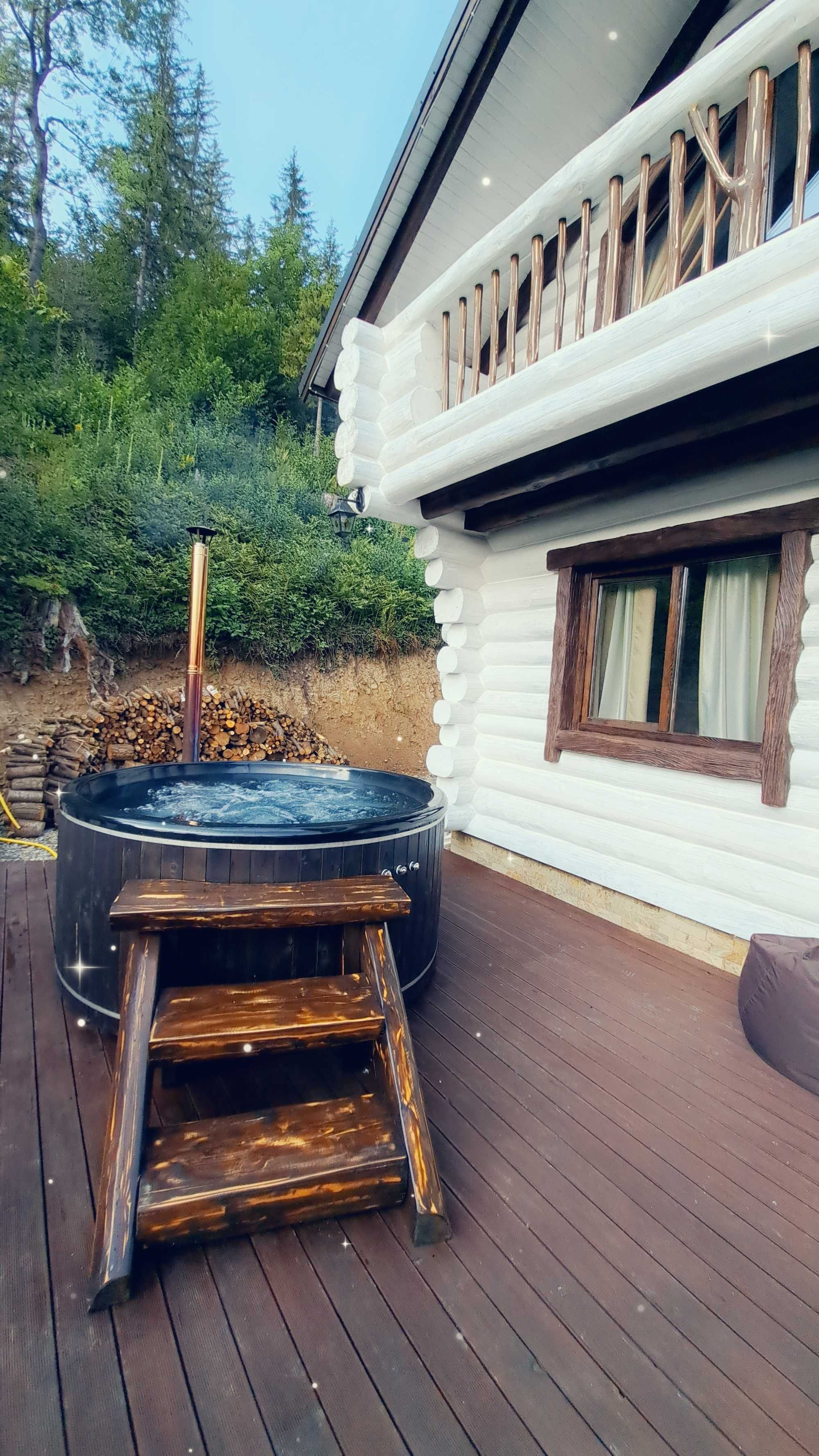 Котедж з басейном, чаном, оренда будинку у Карпатах, Микуличин у горах