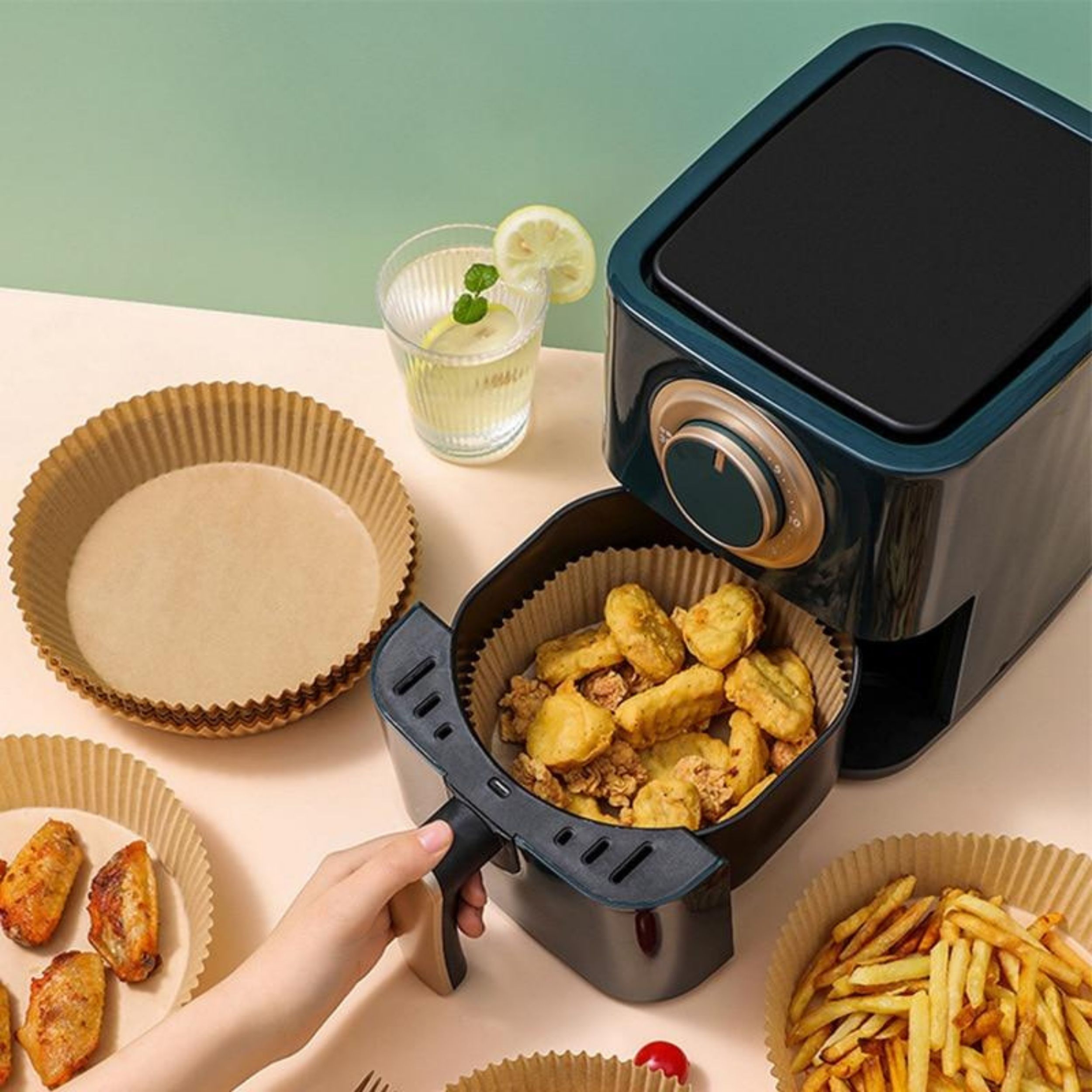 Wkład papierowy do frytkownicy Air Fryer Do Pieczenia Okrągły 50szt