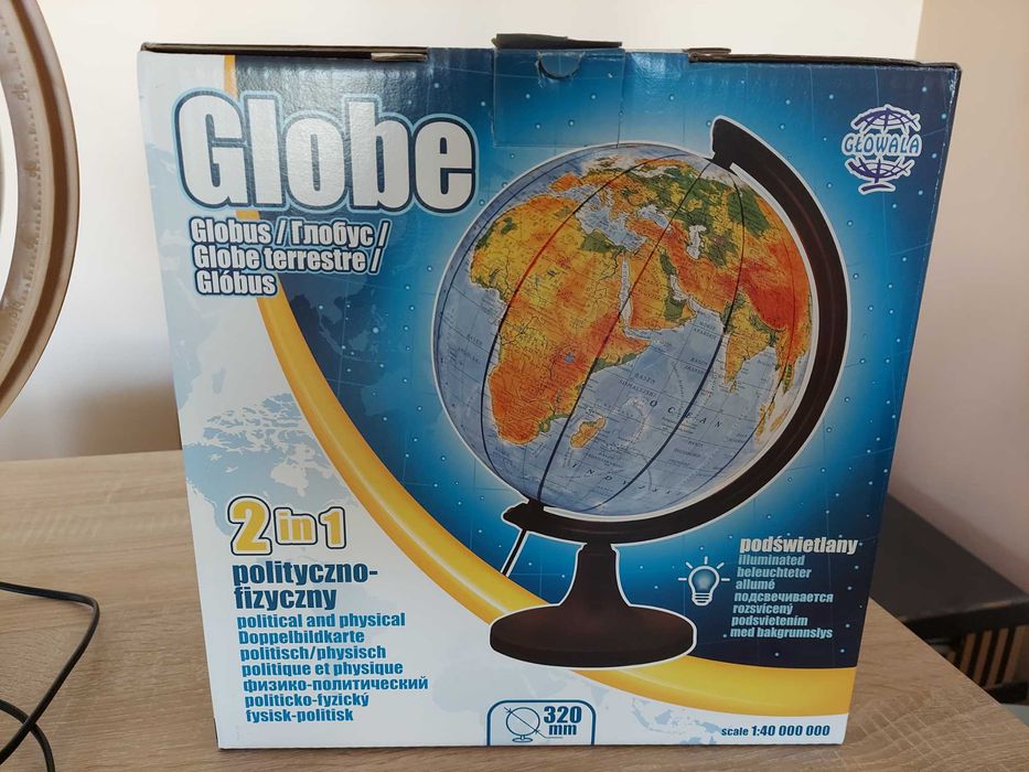 Globus podświetlany polityczno-fizyczny 32 cm Zachem