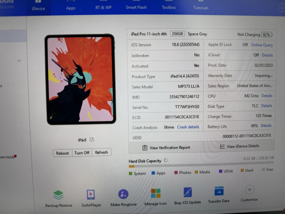 Ipad Pro M2 256Gb LTE wi-fi 11’