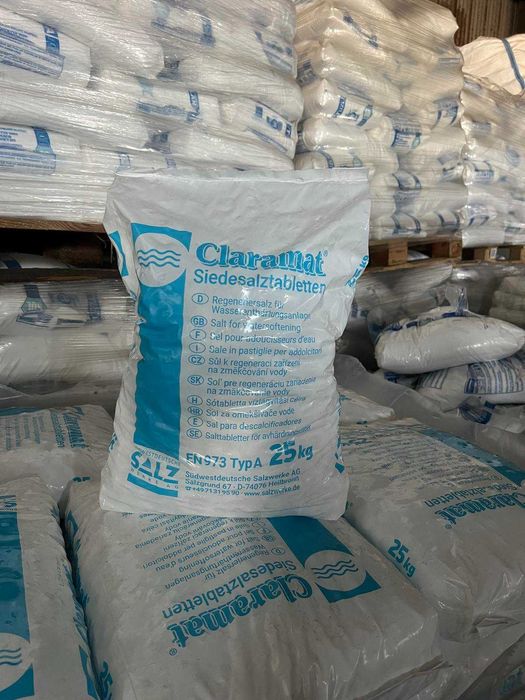 Таблетована сіль (Claramat, Німеччина) Ціна з олх-доставкою, 470 грн
