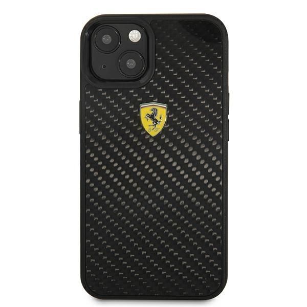 Etui Ferrari iPhone 13 Mini Real Carbon Fiber - Czarny