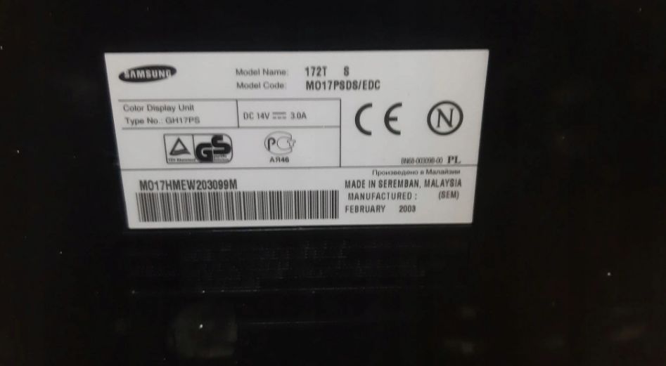 Monitor LCD Samsung SyncMaster 172T 17"