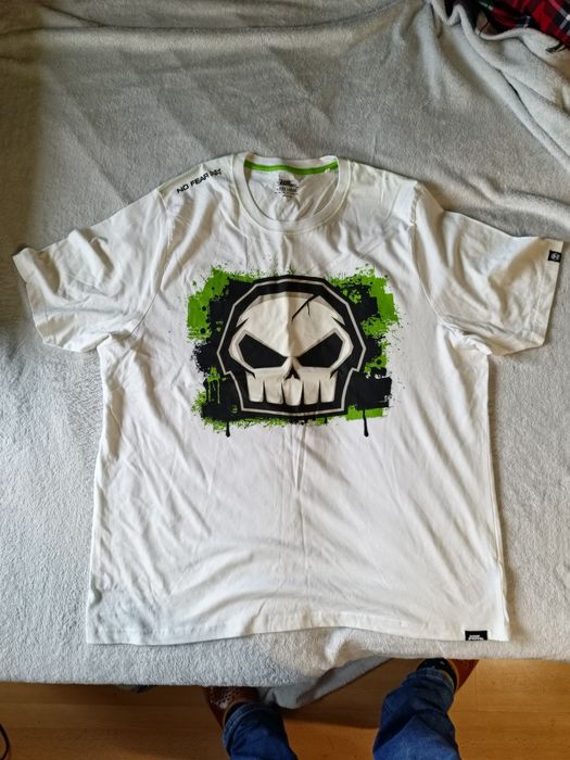 Koszulka t-shirt no fear XXXL biała świeci w ciemności