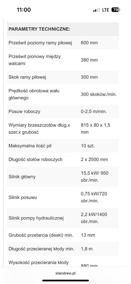 Trak ramowy pionowy Trak-Met 8 walcowy Drozdowski wielopila FOD Dra