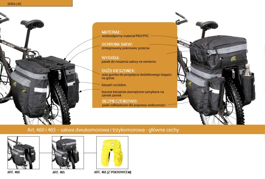 Sakwy rowerowe Sport Arsenal LRC  art. 465