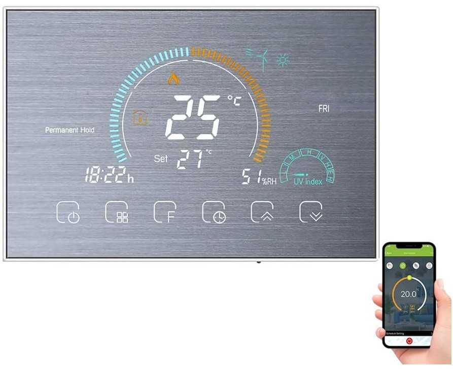 Kavolet Inteligentny termostat Wi-Fi, do kotła wodnego/gazowego