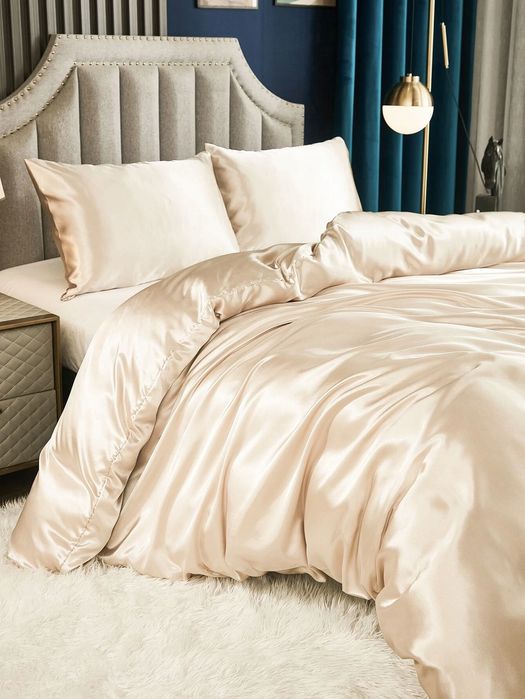 Poszewka Na Kołdrę I 2 Poduszki Imitacja Jedwabiu