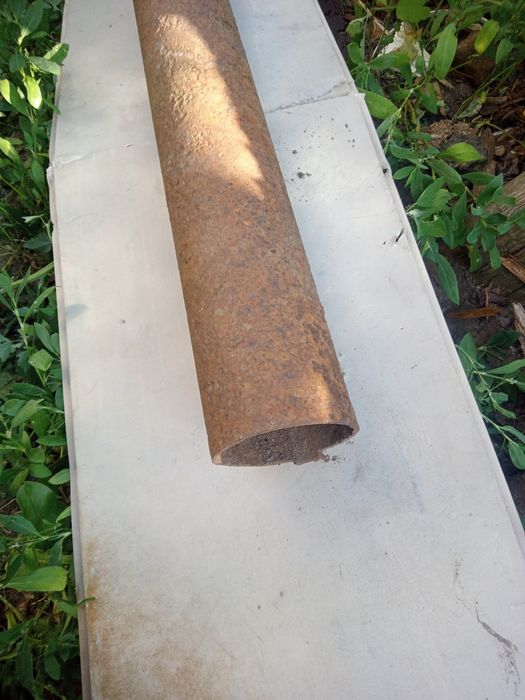 Труби металеві перша оцинкована #76мм довжина 6м а друга довжина 5,5мв